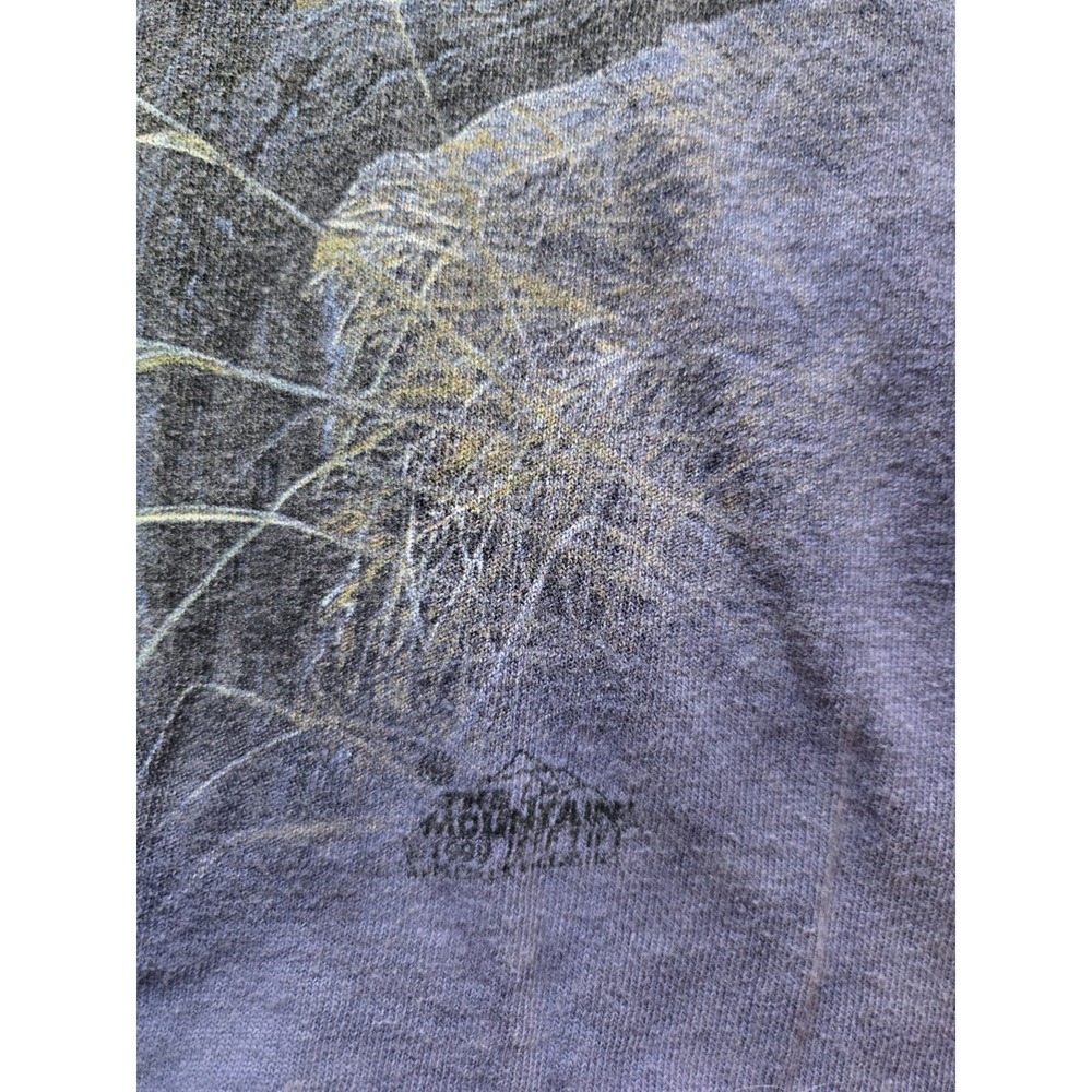 The Mountain Vintage Men's Snowy Owl Moon T Shirt Large Blue Tie Dye 1999 - Picture 6 of 6
